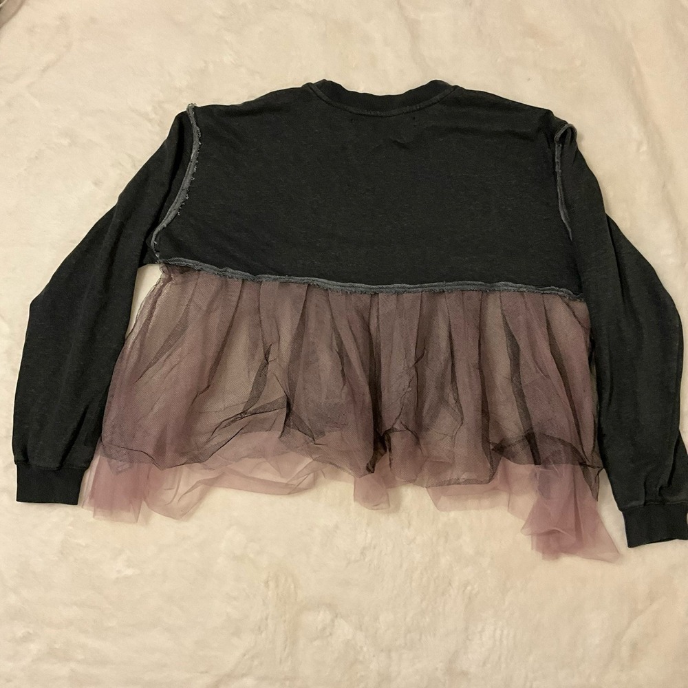 Silence + Noise Anastasia Tulle Sweatshirt Size Medium Oversized - Picture 3 of 5